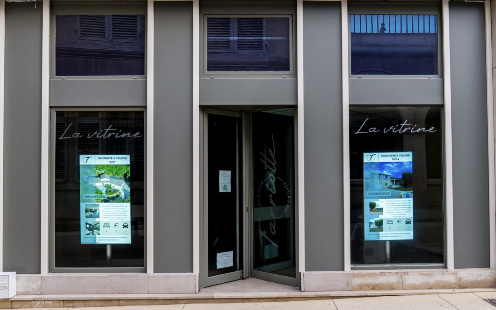 Vitrine digitale installee pour Tarriotte Immobilier